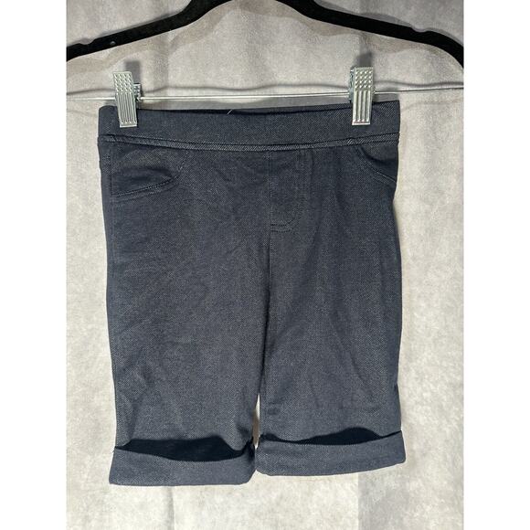 Epic Threads Denim Knit Bermuda Shorts Girls 6x Dark Navy Elastic Waist Pull On - Picture 1 of 2